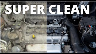 How to SUPER CLEAN your engine bay for CHEAP ! DIRTY to CLEAN in under 10 minutes. 8 EASY steps #rtm