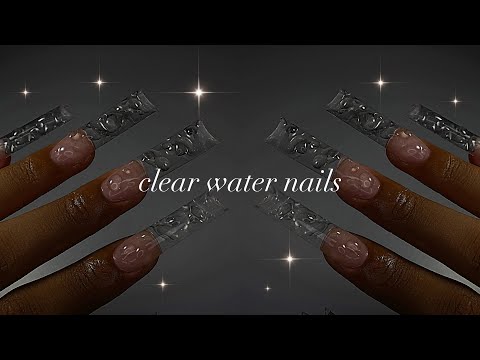 TYRING THE 3D CLEAR WATER ACRYLIC NAILS 💧