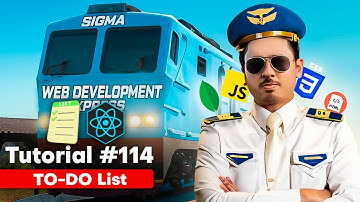 TodoList App using React, Tailwind & React Icons | Sigma Web Development Course - Tutorial #114