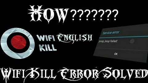 (English) Wifi Kill Error solved😎😎