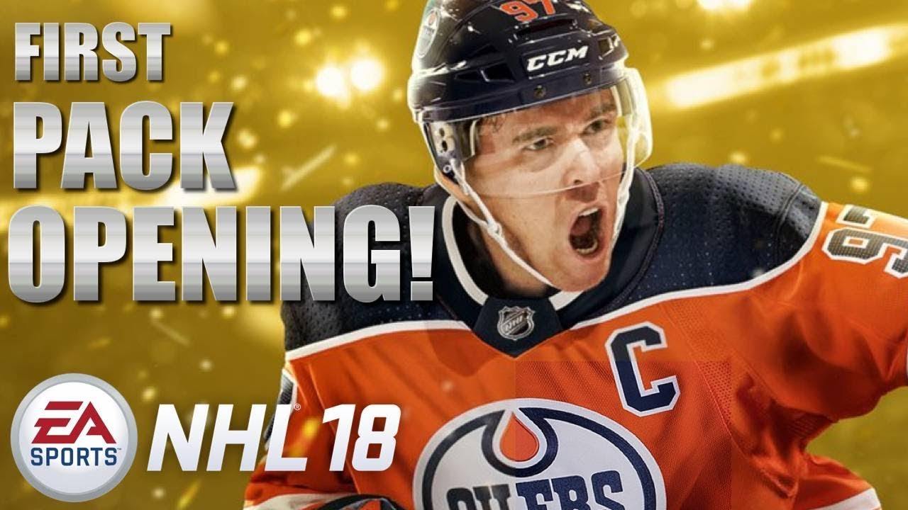 HUGE PULLS! GREAT START! -  NHL 18 FIRST PACK OPENING OF THE YEAR - (NHL 18 HUT)