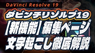 最新Davinci Resolve 19 Aiで文字起こしを徹底解説 完全版 エディットページの最新機能 日本語版字幕を簡単作成