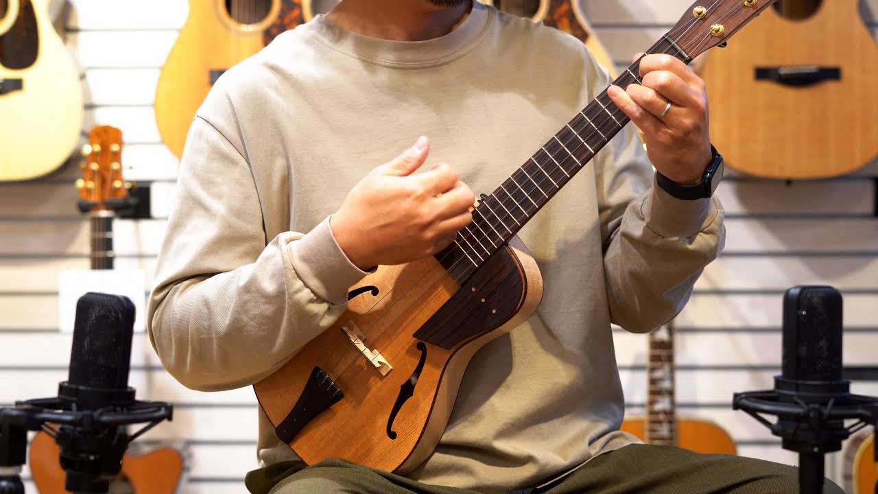 da h ukulele tenor 15f archtop - Spruce TOP/Curly Maple #1
