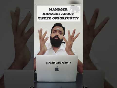 Onsite Opportunity | Manager அண்ணாச்சி  🙂 | Nellai Slang | IT jokes | Ramkumar Comic #shorts