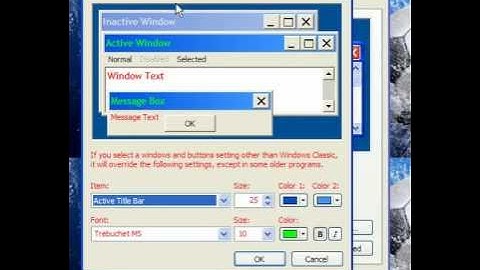 Windows XP Tutorial - How To Change Font In The Title Bar