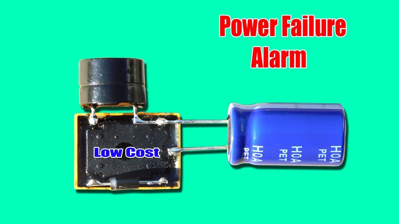 Low Cost Power Failure Alarm Circuit - YouTube