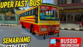 "Super Fast Express" Ashok Leyland Bus Cruising Semarang Streets – BUSSID Indonesia || #974 screenshot 5