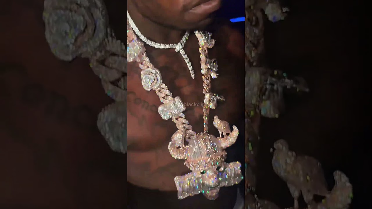 KODAK BLACK’S NEW CHAIN REVEAL 💎 | 7” Skull Pendant + Kilo Cuban w/ 8 Charms (Haimov Custom)
