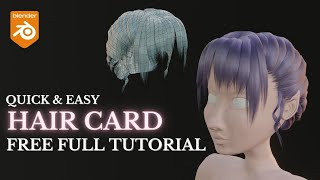 Blender Hair Cards for Game-Ready Character (EASY & QUICK) / NEW