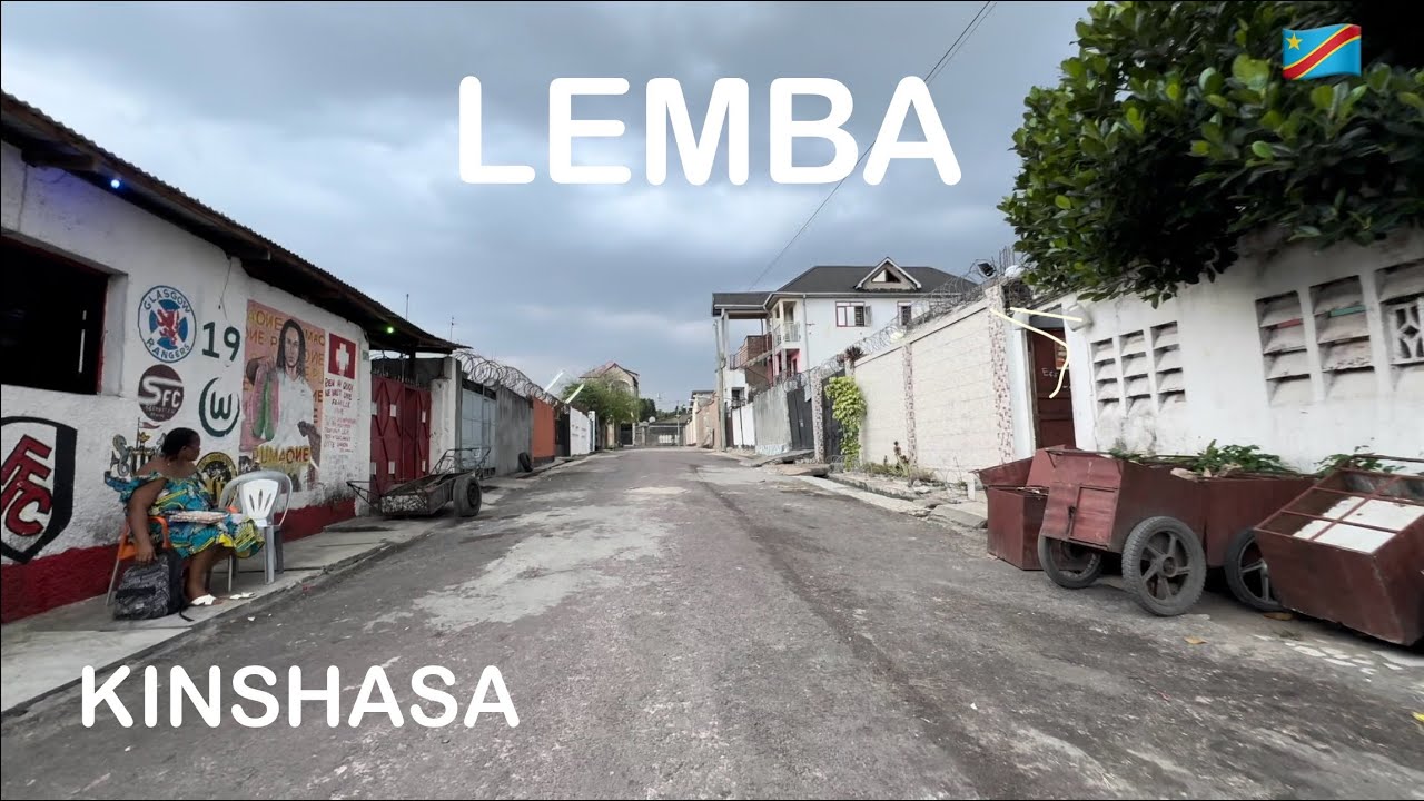 Marcher dans les rues de Kinshasa🇨🇩  dans commune de LEMBA, salongo terminus part 1