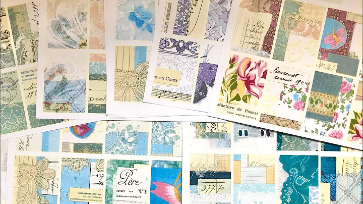 Collage journal cards & pockets for junk journals