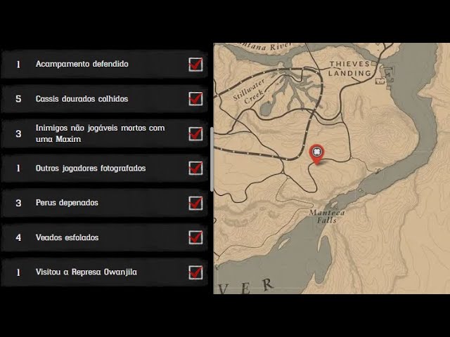Red Dead Redemption 2 mapa do tesouro: sul de roanoke 