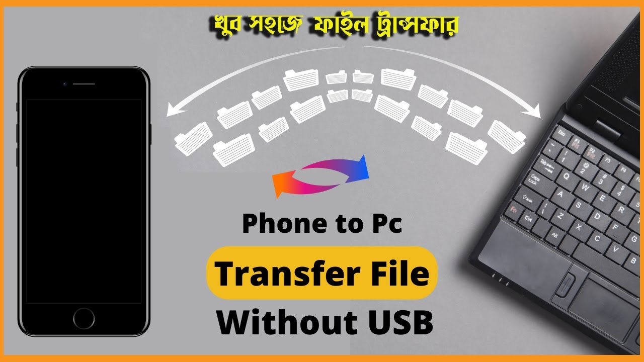 Android To PC File Transfer Without USB Cable | Wireless Data Transfer ...