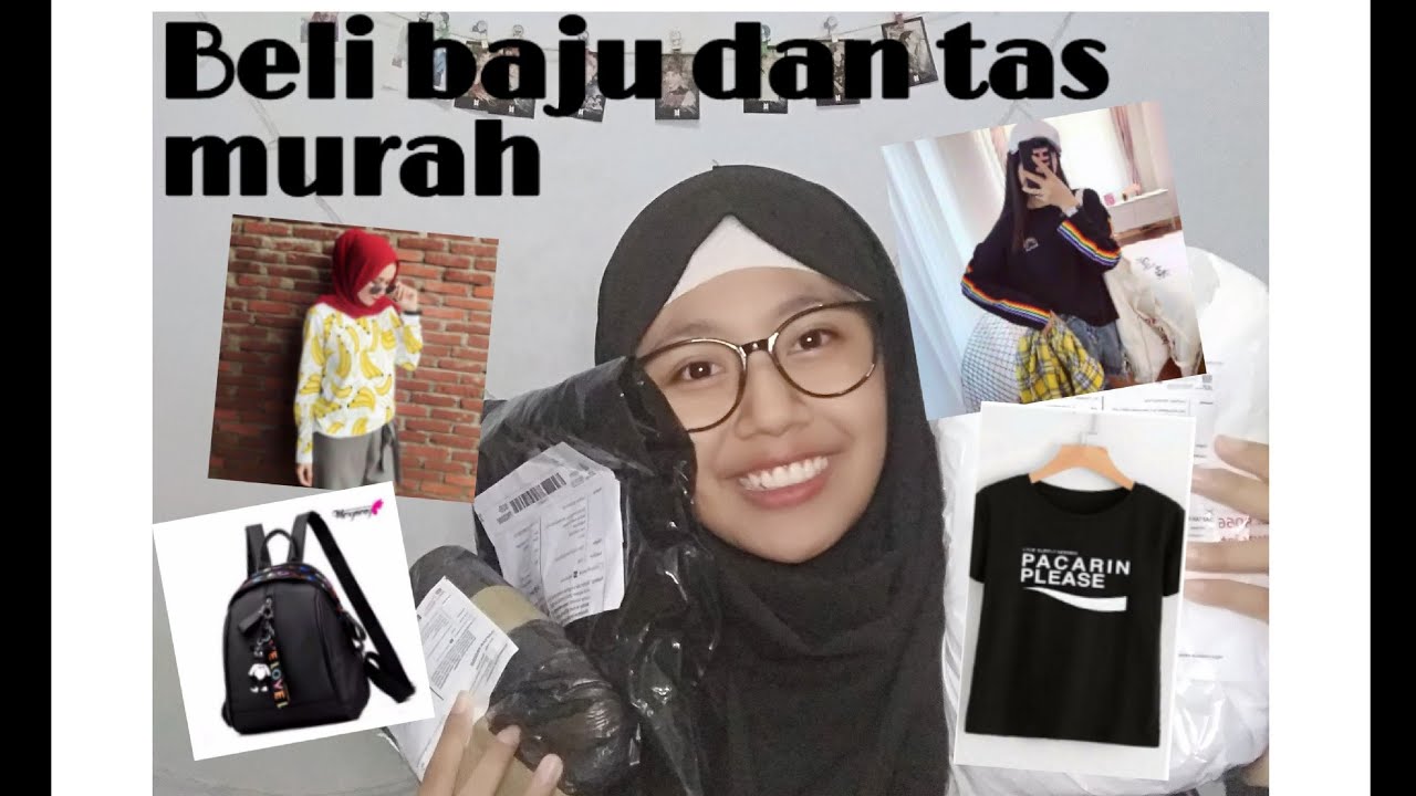  Shopee  haul  12 12 Unboxing baju  dan tas mulai 10 000 