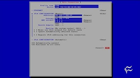 How to edit and add a network connection on a minimal installation of CentOS 7