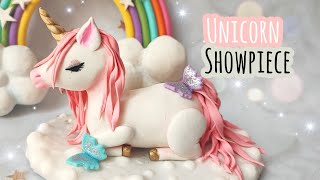 Unicorn In the Clouds ShowPiece & Cake Topper | Clay Craft Ideas | Home/ Room Decorating Ideas