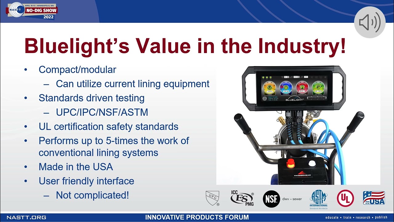 Hammerhead Trenchless – Finalist | Rehabilitation | Next Generation Bluelight LED CIPP System