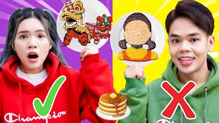 CUỘC THI VẼ BÁNH TRÊN CHẢO: CHỦ ĐỀ NGÀY TẾT (PANCAKE ART CHALLENGE) | SUNNY TRƯƠNG