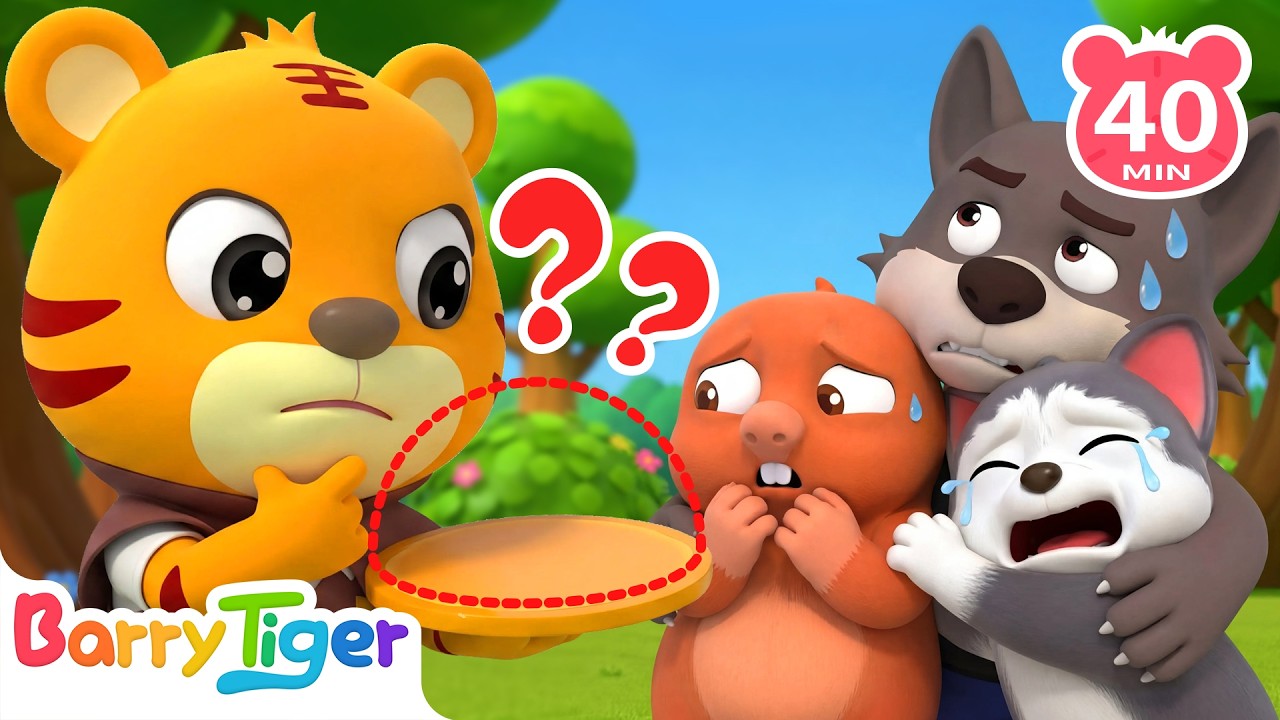 Missing Cake Mystery 🍰 | Funny Guessing Rhyme | Animal Songs & Nursery Rhymes | BarryTiger