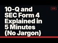 10-Q and SEC Form 4 Explained in 5 Minutes (No Jargon)