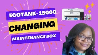 Epson ET-15000 Maintenance Box Full Error Message (Replacing) #ecotank #maintenance #error #warning