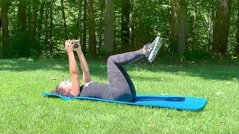 Dead Bug Pullover with Dumbbell