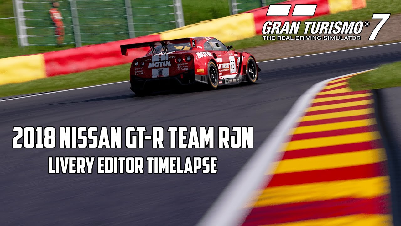 Nissan Team RJN 2018 (Livery Editor Timelapse) [GT7] - YouTube