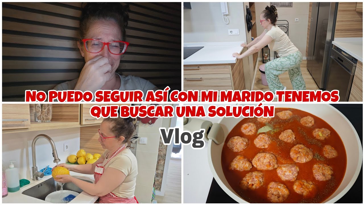 Vlog😓 tengo que solucionar este problema con mi marido🤸🏼 me ejercito   albóndigas en salsa🍲y mucho +