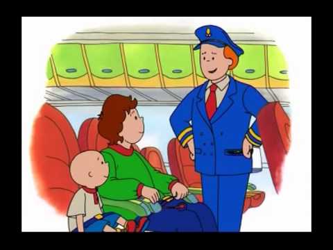 Caillou   Bölüm 52   Caillou uçağa biniyor