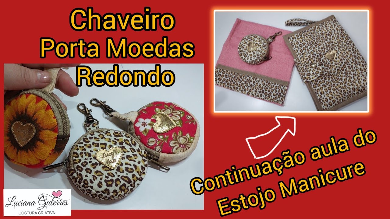 Porta Moedas Chaveiro-Bolsinha Redonda
