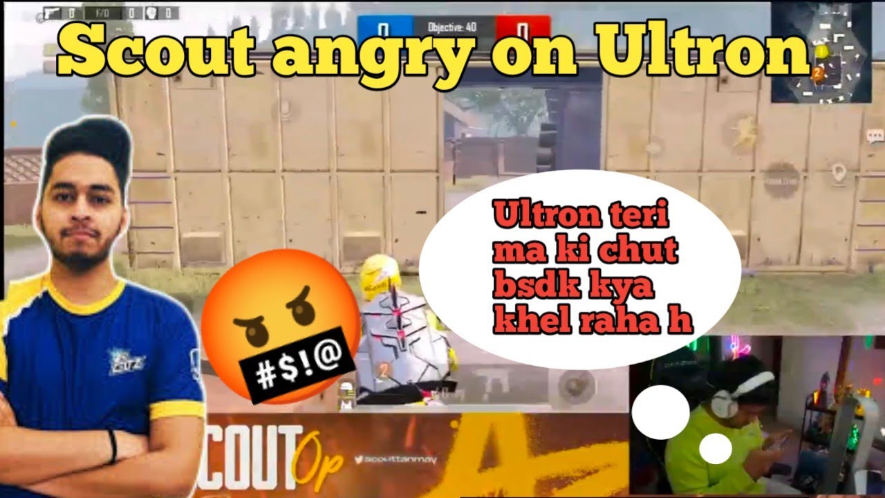 Scout angry on Ultron🤬 | Scout abusing Ultron on live | Scout disappointed by Ultron performance