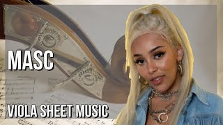 SUPER EASY Viola Sheet Music: How to play MASC  by Doja Cat ft Teezo Touchdown