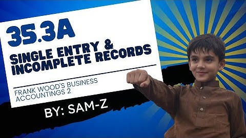 35.3A Solved | Incomplete Records | Frank Wood Business Accounting 2