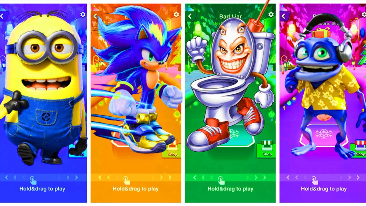 Epic Tiles Battle Minions vs Sonic vs Skibidi Toilet vs Crazy Frog! 🎵🔥
