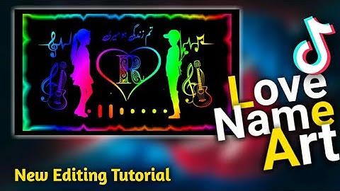 Viral Colourful Love Name Art Editing | Tiktok Trending Name Art Video | Kinemaster | Usama Rajput.