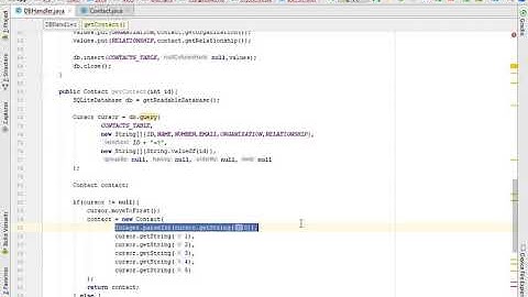 My Contacts App - Android SQLite - 6 - getAllContacts