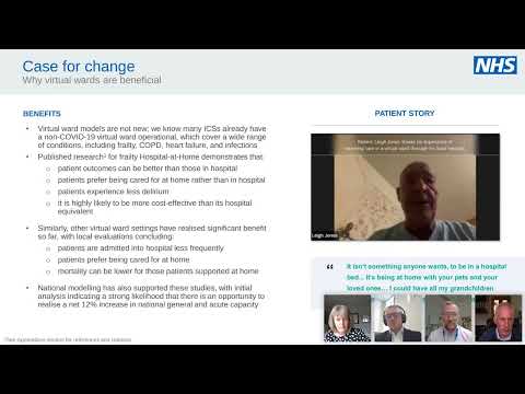 Working with the NHS to Improve Patient Flow Using Virtual Wards Supported by In-person Care webinar