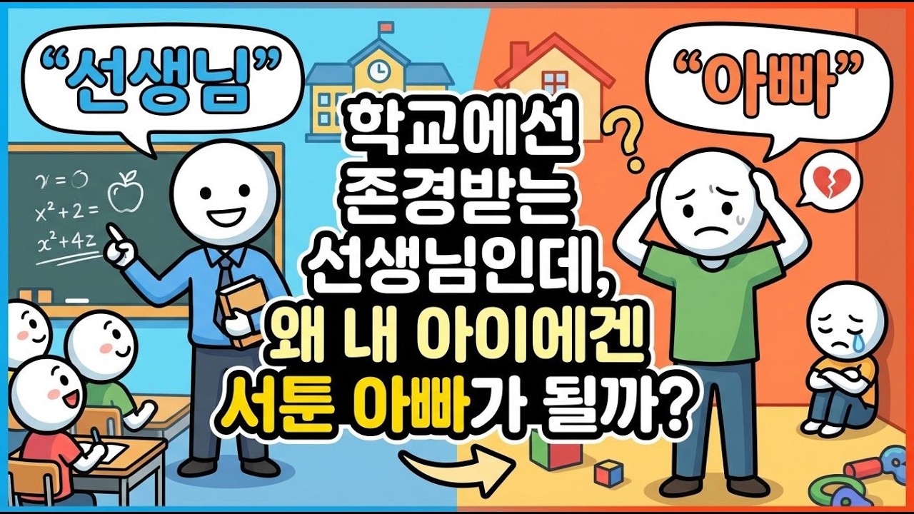 학교에선 존경받는 선생님인데, 왜 내 아이에겐 서툰 아빠가 될까? #선생님 #부모의역할 #자녀교육#심리학