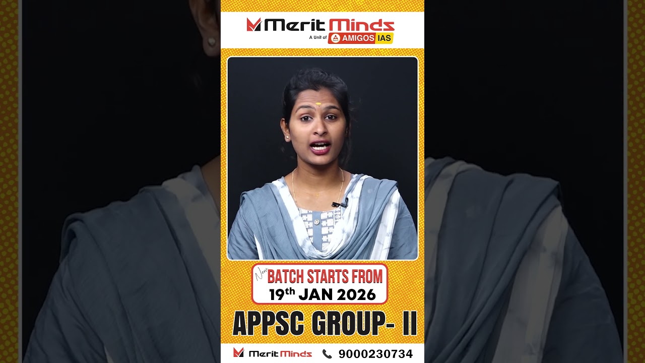 🚀APPSC Group-II Coaching 2026 | New Batch from 19th Jan | Merit Minds