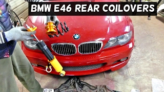 BMW E46 REAR COILOVERS COIL OVER SPRINGS INSTALL