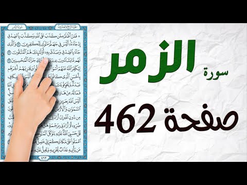 سورة الزمر صفحة 462 مكتوبة 