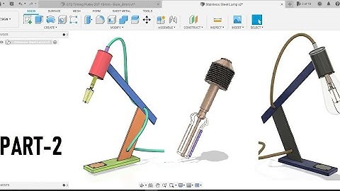 Design and Assembly of Lamp in Fusion 360 | PART 2 | Fusion 360 Tutorial |