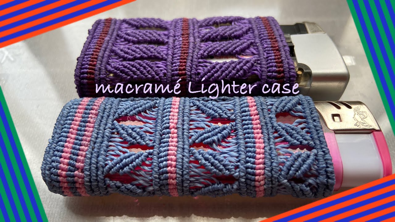 🧵macramé lighter case #1