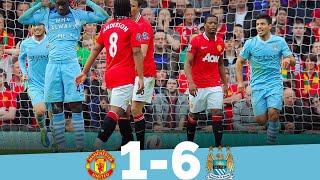 Manchester United 1 - 6 Manchester City Unforgettable Match