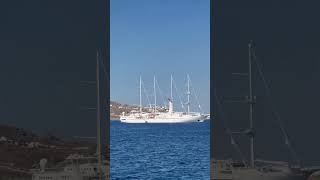 New port to Mykonos town by sea bus #mykonos #seabus #ferry #sea
