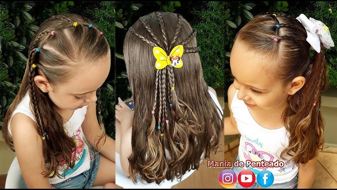 Penteado Infantil Fácil com Liguinhas para Páscoa