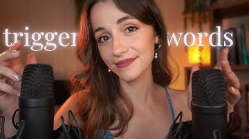 ASMR | Sleepy & Gentle Trigger Words 🌙 (super up-close, ear to ear whispers)