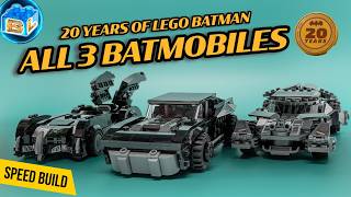 All 3 LEGO® Batmobiles – 20 Years of LEGO® Batman speed build