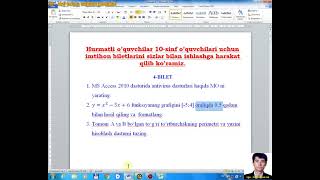 Imtihon Javoblari 10 Sinf O'quvchilari Uchun 2020 Yil 4b 2topshiriq Imtihon Javoblari 10 Sinf O'quvchilari Uchun 2020 Yil 4b 2topshiriq
