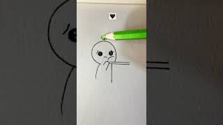 🖤 #วาดรูป #วาดรูปกัน #น่ารัก #emoji #cute #drawing #art